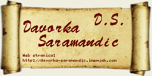 Davorka Saramandić vizit kartica